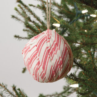 Candy Cane Striped Fabric Ornament by CTW Home Collection