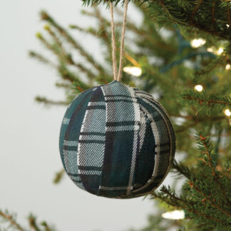 Aspen Plaid Fabric Ornament by CTW Home Collection