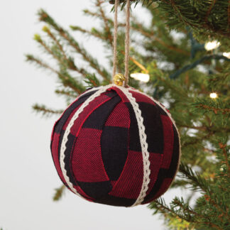 Buffalo Plaid Fabric Ornament by CTW Home Collection
