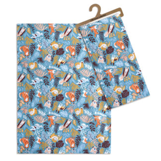 Frolicking Dogs Tea Towel by CTW Home Collection