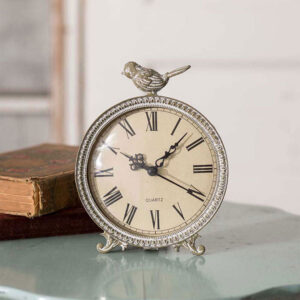 Perched Songbird Tabletop Clock by CTW Home Collection