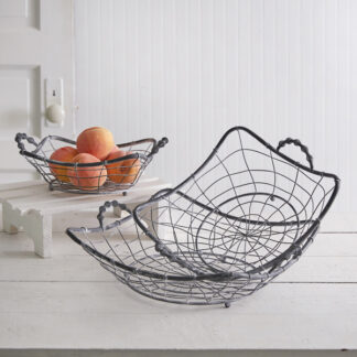 Set of Three French Country Wire Baskets by CTW Home Collection