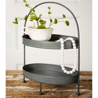 Two-Tier Metal Tray by CTW Home Collection