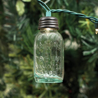 3.5 Inch Glass Mason Jar Ornament for Christmas Lights - Box of 6 by CTW Home Collection