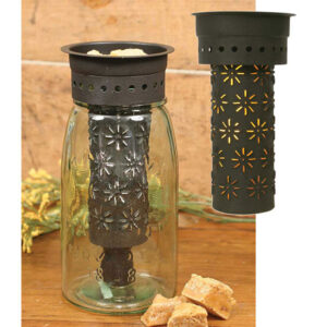 Punched Pinwheels Quart Mason Jar Wax Warmer Kit by CTW Home Collection