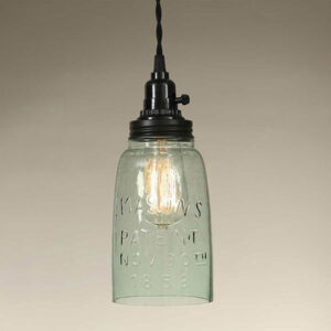 Half Gallon Open Bottom Mason Jar Pendant Lamp - Rustic Brown by CTW Home Collection