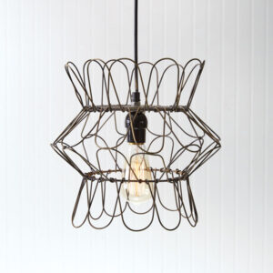 Small Wire Egg Basket Pendant Lamp by CTW Home Collection
