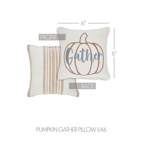 VHC-84052 - Bountifall Pumpkin Gather Pillow 6x6