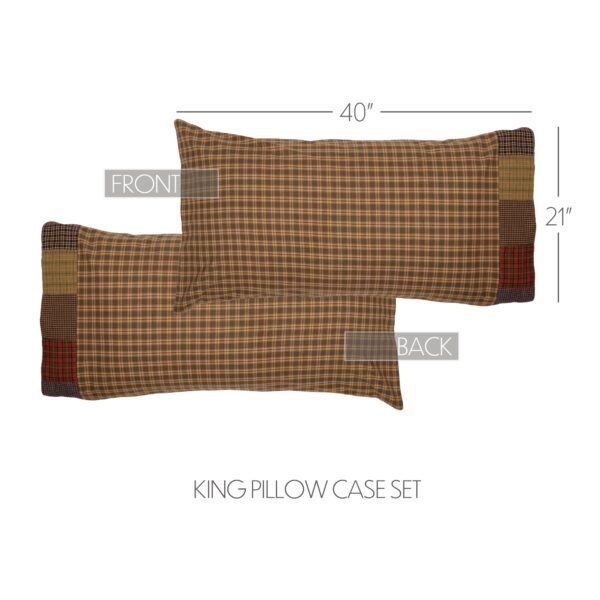 VHC-53622 - Cedar Ridge King Pillow Case with Block Border Set of 2 21x40