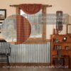 VHC-6093 - Burgundy Check Balloon Valance 15x60