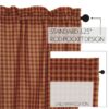 VHC-6093 - Burgundy Check Balloon Valance 15x60