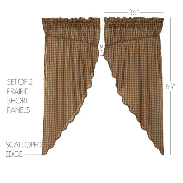 VHC-53717 - Cedar Ridge Prairie Short Panel Scalloped Set of 2 63x36x18