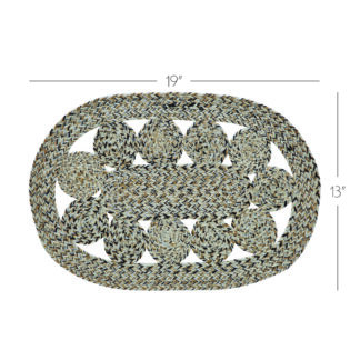 Farmhouse Celeste Blended Pebble Indoor/Outdoor Placemat 13x19 by April & Olive