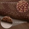 VHC-70592 - Burgundy Tan Jute Rug Rect w/ Pad 20x30