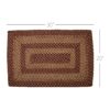 VHC-70592 - Burgundy Tan Jute Rug Rect w/ Pad 20x30