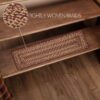 VHC-28142 - Burgundy Tan Jute Stair Tread Latex Rect 8.5x27