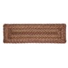 VHC-28142 - Burgundy Tan Jute Stair Tread Latex Rect 8.5x27