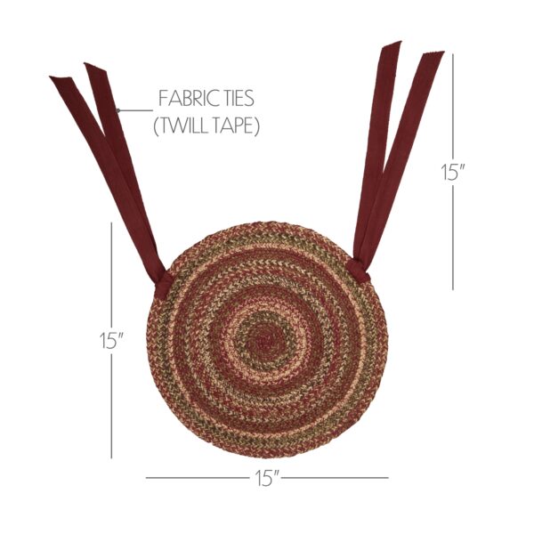 VHC-45781 - Cider Mill Jute Chair Pad 15 inch Diameter Set of 6