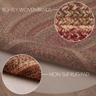 Primitive Cider Mill Jute Rug Oval w/ Pad 27x48 by Mayflower Market