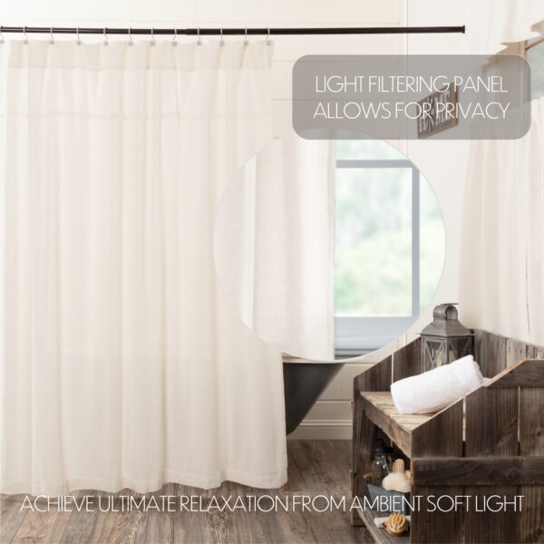 VHC-51202 - Burlap Antique White Shower Curtain 72x72