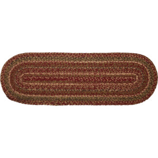 Primitive Cider Mill Jute Stair Tread Oval Latex 8.5x27 by Mayflower Market
