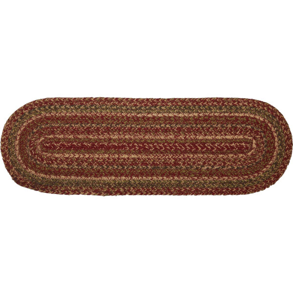 VHC-45590 - Cider Mill Jute Stair Tread Oval Latex 8.5x27