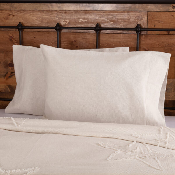 VHC-51812 - Burlap Antique White Standard Pillow Case Set of 2 21x30