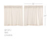 VHC-51825 - Burlap Antique White Tier Set of 2 L24xW36