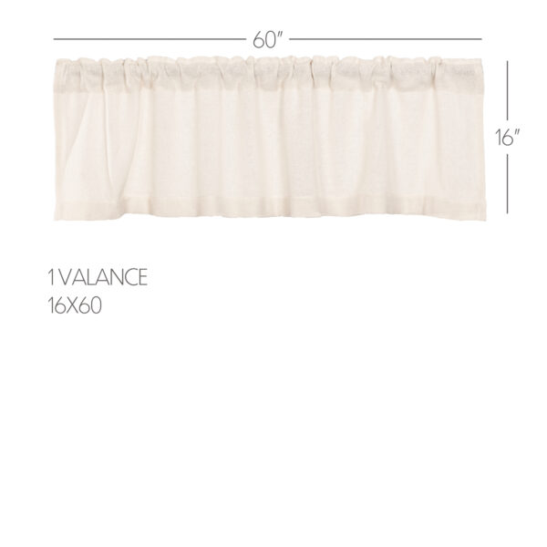 VHC-51827 - Burlap Antique White Valance 16x60