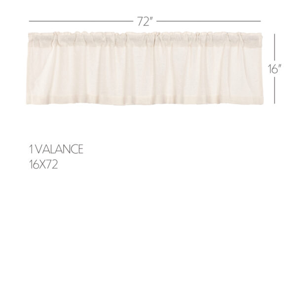 VHC-51828 - Burlap Antique White Valance 16x72