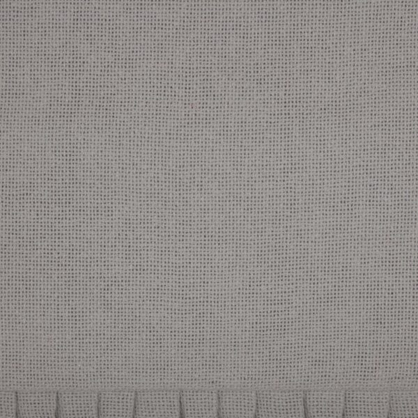 VHC-70052 - Burlap Dove Grey Fabric Euro Sham w/ Fringed Ruffle 26x26