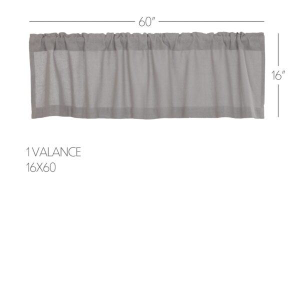 VHC-70069 - Burlap Dove Grey Valance 16x60