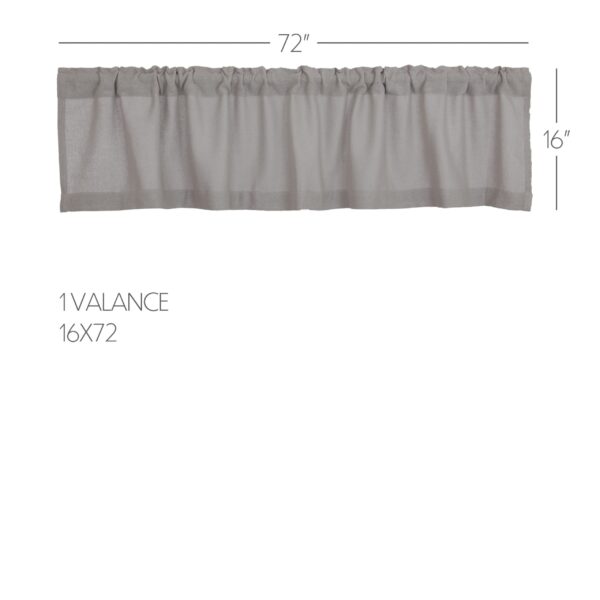 VHC-70070 - Burlap Dove Grey Valance 16x72
