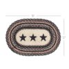 VHC-67023 - Colonial Star Jute Oval Placemat 12x18