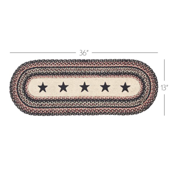 VHC-67025 - Colonial Star Jute Oval Runner 13x36