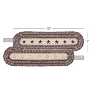 VHC-81330 - Colonial Star Jute Oval Runner 13x48