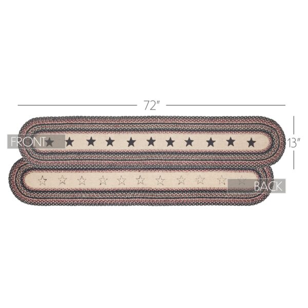 VHC-81331 - Colonial Star Jute Oval Runner 13x72