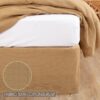 VHC-17130 - Burlap Natural Fringed Queen Bed Skirt 60x80x16