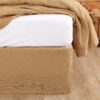 VHC-17130 - Burlap Natural Fringed Queen Bed Skirt 60x80x16