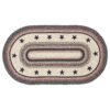 VHC-67006 - Colonial Star Jute Rug Oval w/ Pad 27x48