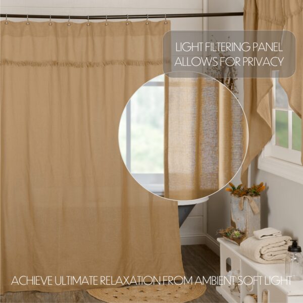 VHC-6172 - Burlap Natural Shower Curtain Unlined 72x72