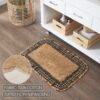 VHC-80266 - Burlap Natural w/ Black Check Bathmat 20x30