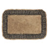 VHC-80266 - Burlap Natural w/ Black Check Bathmat 20x30