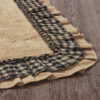 VHC-80266 - Burlap Natural w/ Black Check Bathmat 20x30