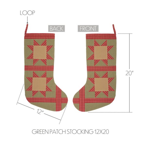 VHC-42477 - Dolly Star Green Patch Stocking 12x20