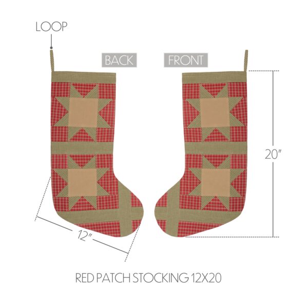 VHC-42478 - Dolly Star Red Patch Stocking 12x20