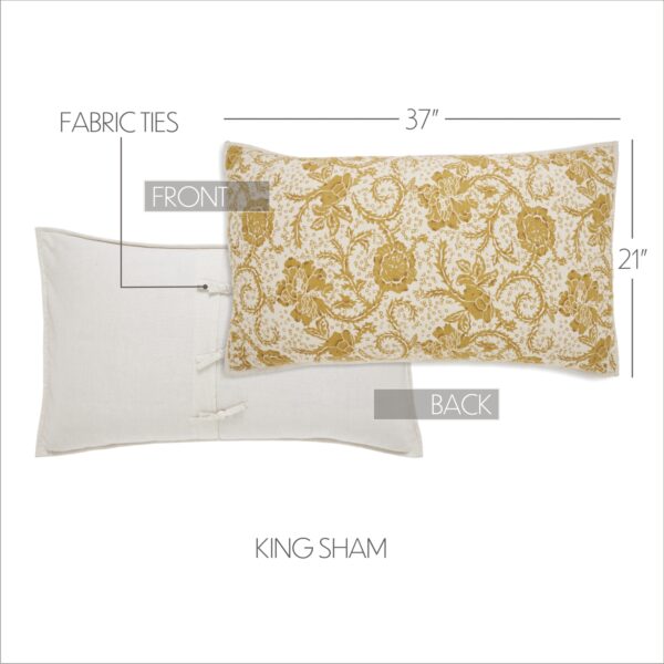 VHC-81193 - Dorset Gold Floral King Sham 21x37