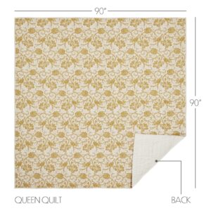 VHC-81187 - Dorset Gold Floral Queen Quilt 90Wx90L