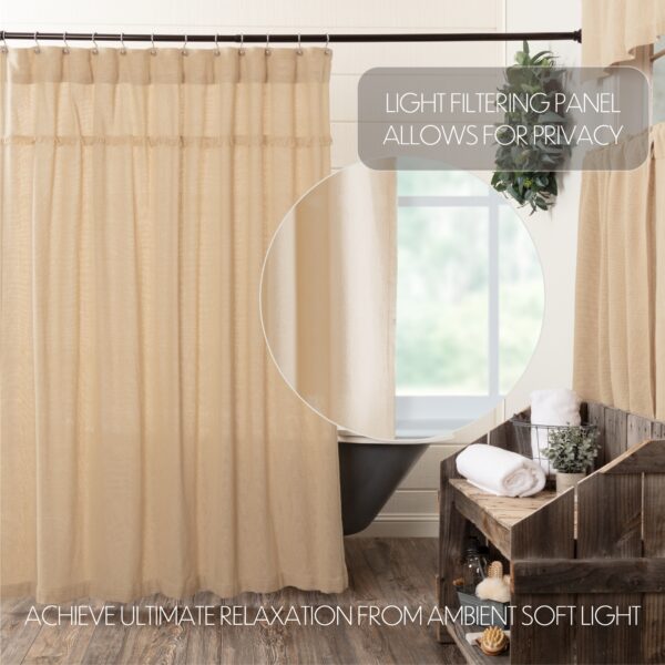 VHC-51189 - Burlap Vintage Shower Curtain 72x72