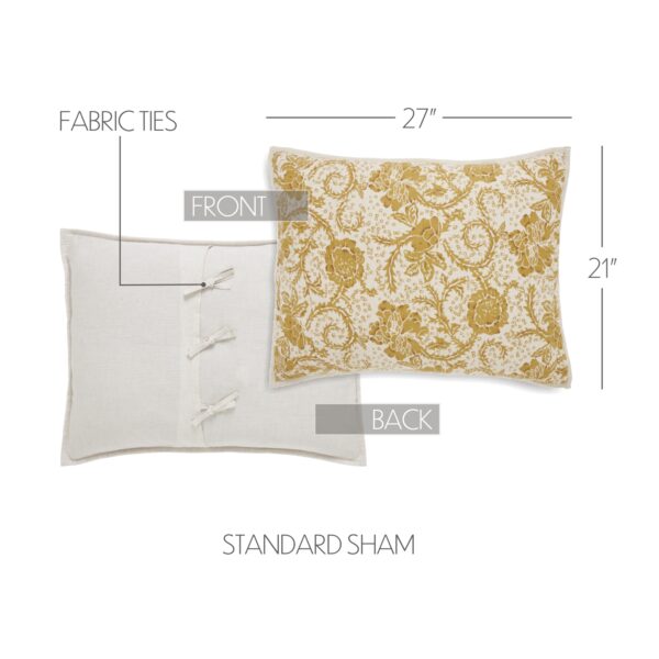 VHC-81194 - Dorset Gold Floral Standard Sham 21x27